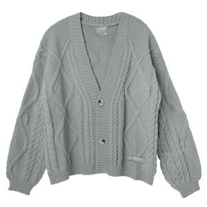 Taylor Swift Gray Cable Knit Cardigan Sweater